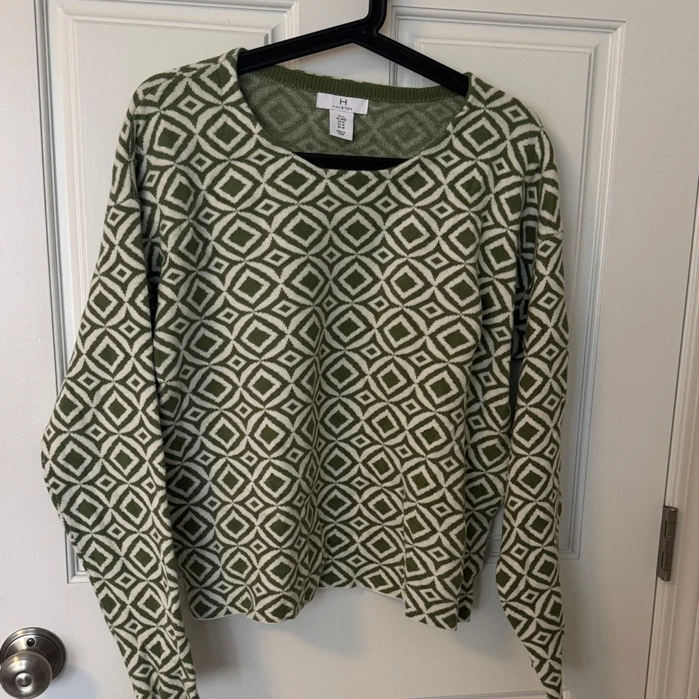 Halston Heritage Olive Knit Sweater